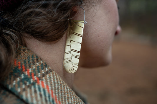 Feather Panel Earrings